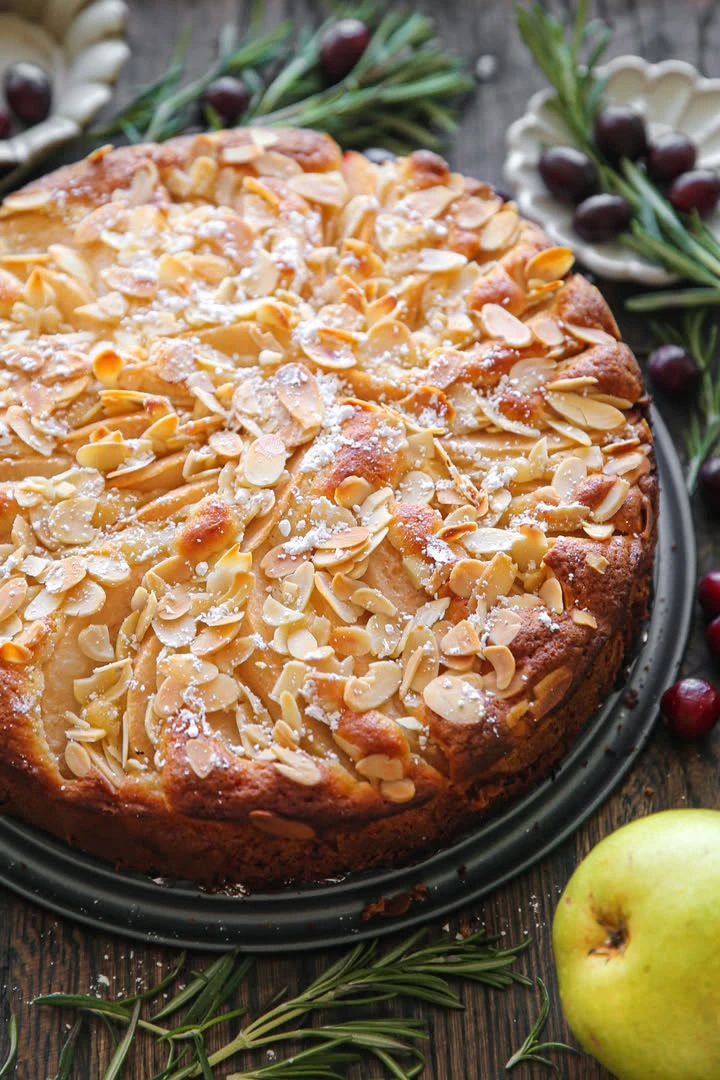 Super easy Pear Almond Cake finished