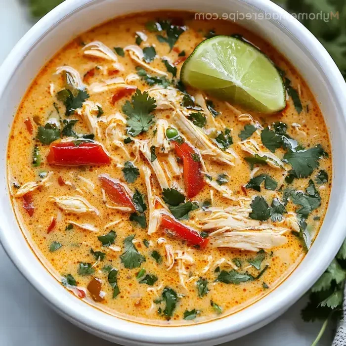 Thai Coconut Chicken Soup - Easy Crockpot Recipe - My Homemade Recipe finished