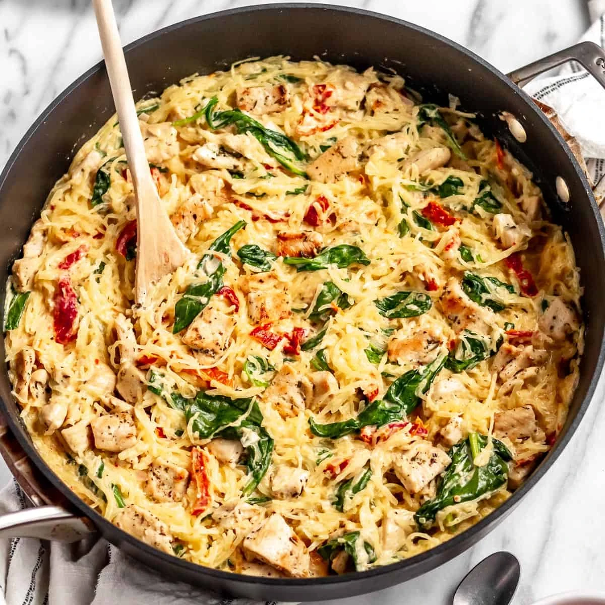 Tuscan Chicken and Spaghetti Squash finished