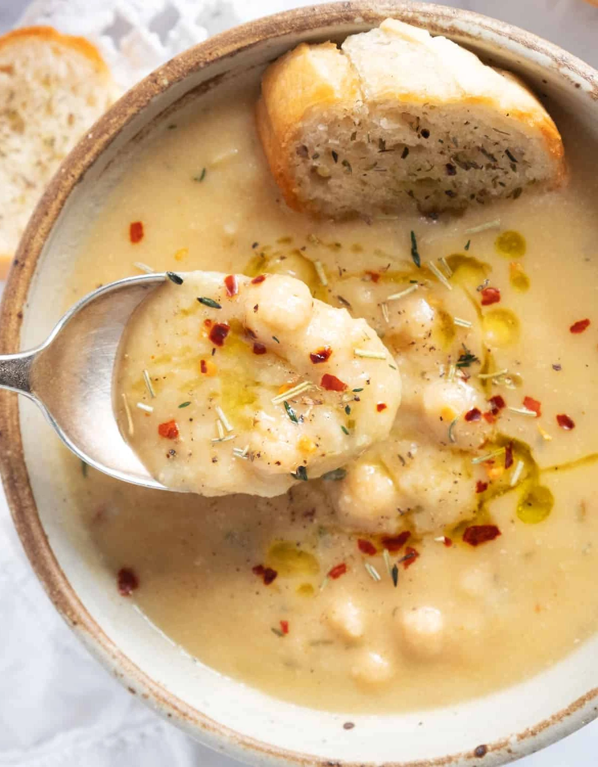 Vegan Garlic Chickpea Soup finished