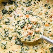 White Bean and Kale Soup with Cashew Cream Recipe