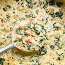 White Bean and Kale Soup Dairy Free Vegan finished