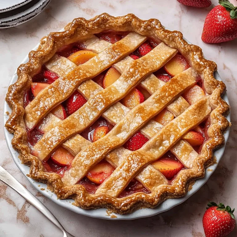 Brown Butter Strawberry Peach Pie Recipe