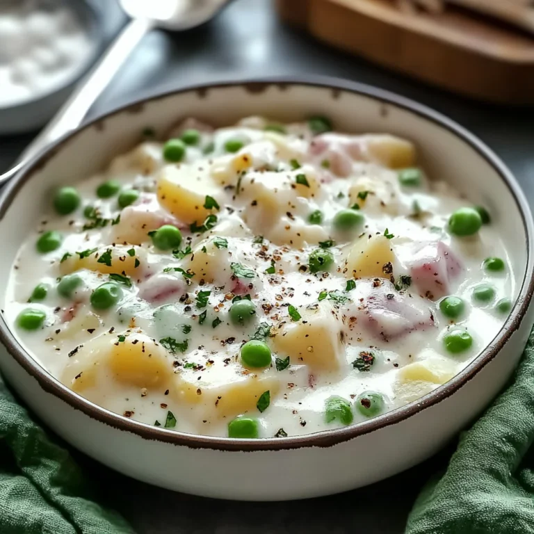 Classic Creamed Potatoes and Peas Recipe