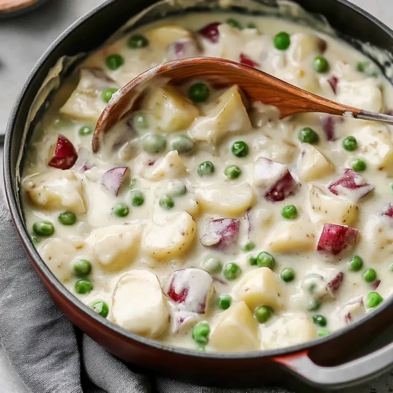 Creamed Potatoes and Peas Recipe