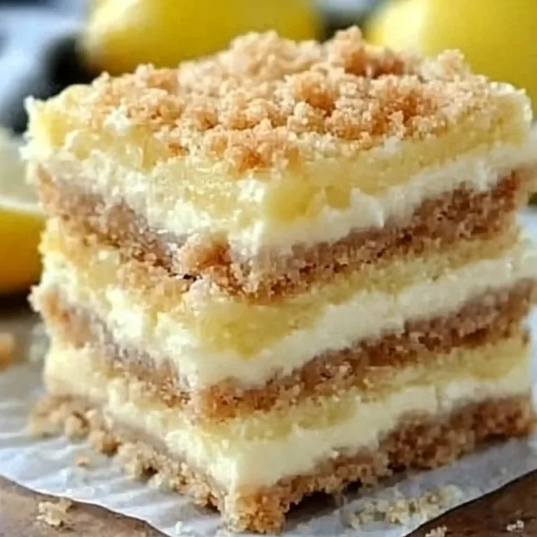 Creamy Lemon Cheesecake Crumb Bars Recipe