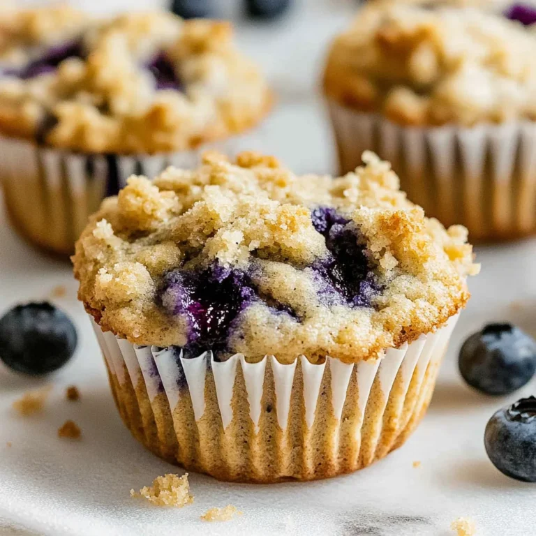 Blueberry Muffins with Crumble Topping Recipe