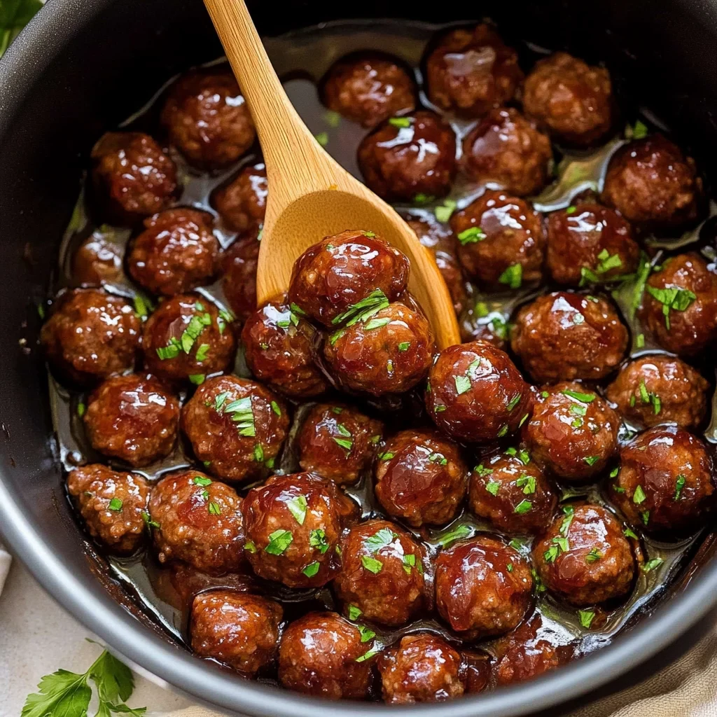 Easy Grape Jelly Meatballs Recipe image-3