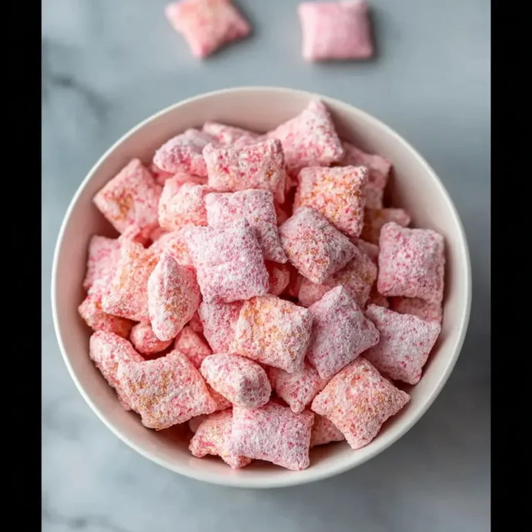Easy Strawberry Shortcake Puppy Chow Recipe