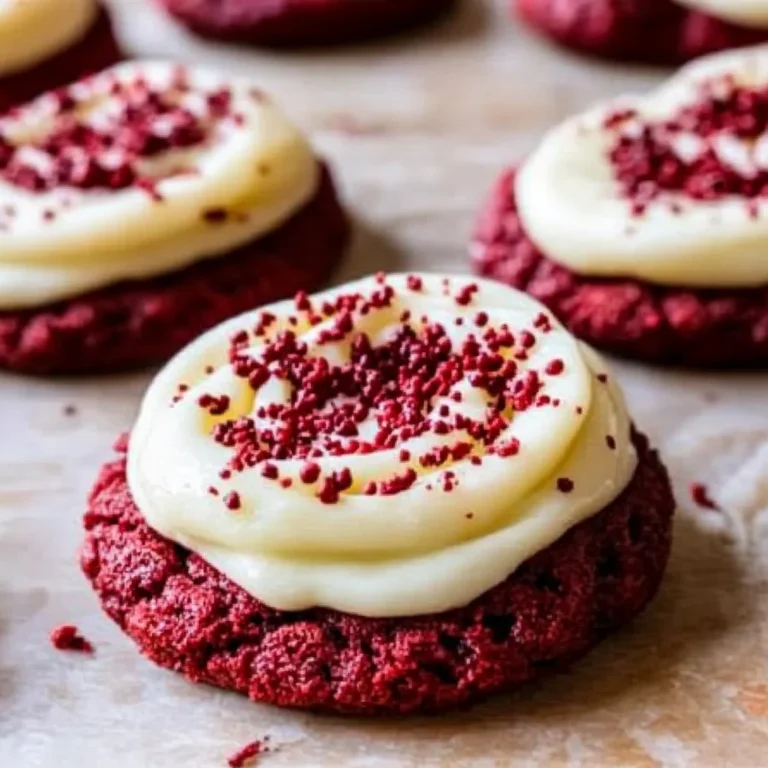 Frosted Red Velvet Cupcake Cookies Recipe