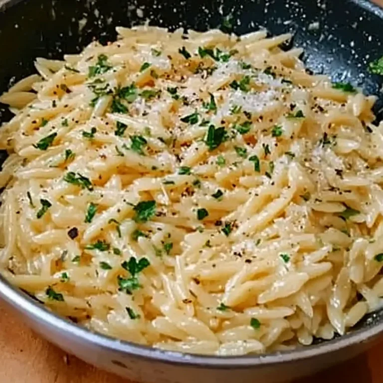 Garlic Parmesan Orzo Pasta Recipe Easy