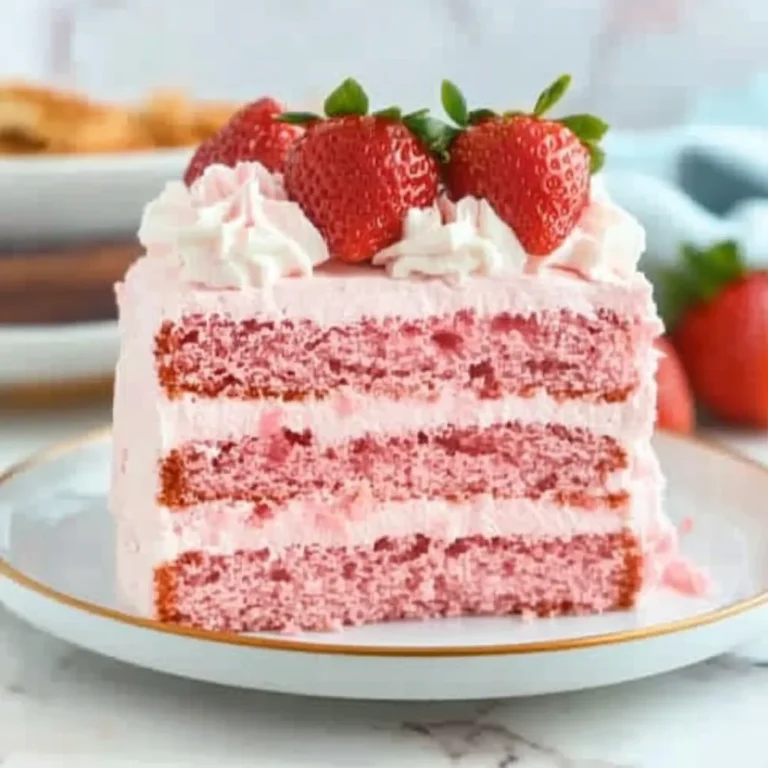 Strawberry Cake with Strawberry Frosting Recipe