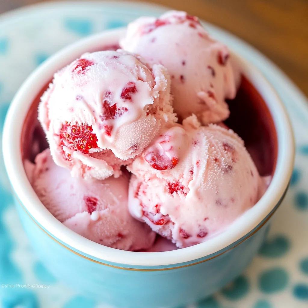 Homemade Strawberry Ice Cream step by step