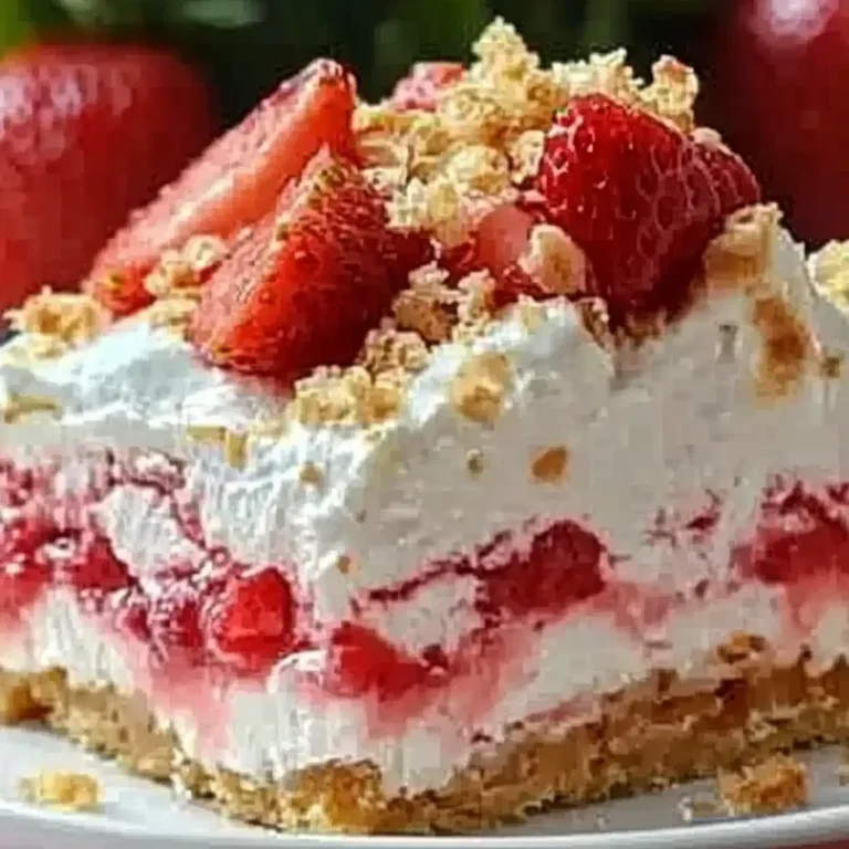 No-Bake Strawberry Cheesecake Lasagna Recipe
