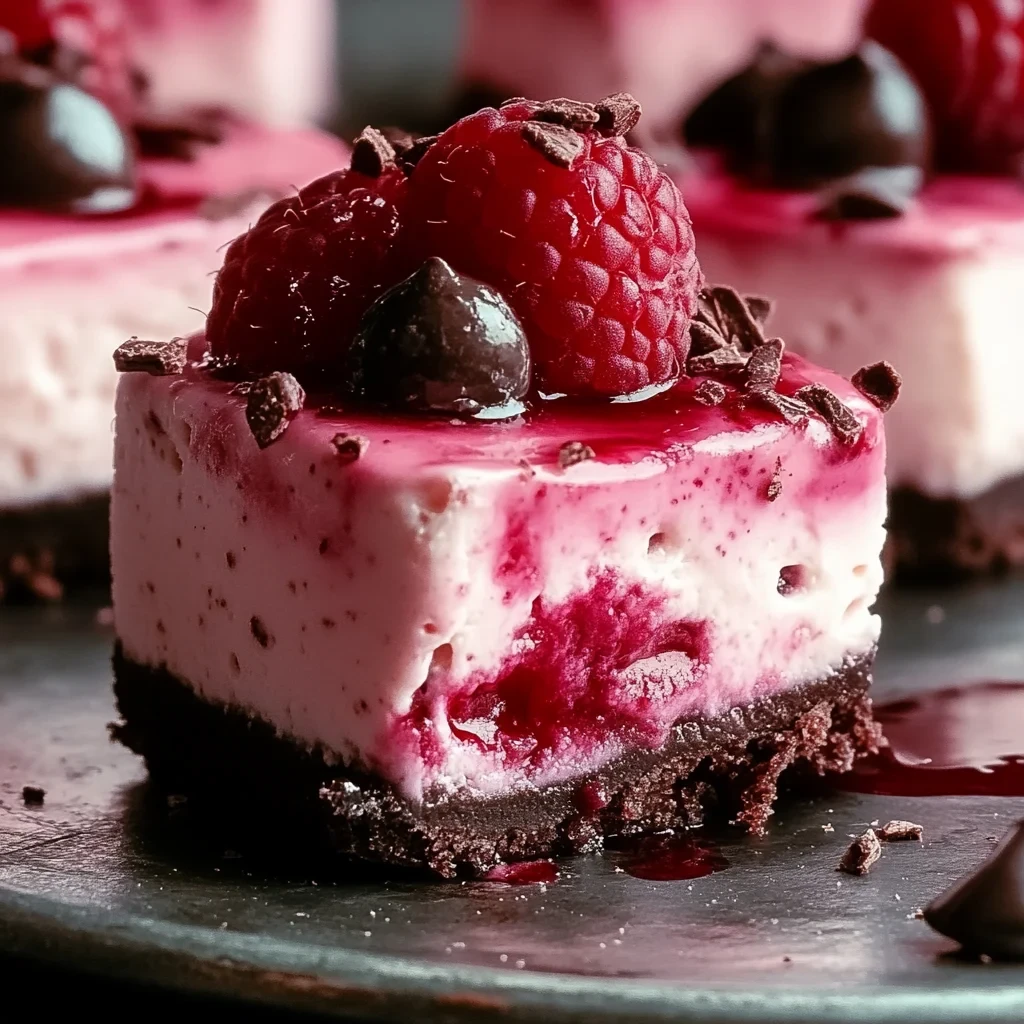 Raspberry Cheesecake Bites with Chocolate Crust image-3