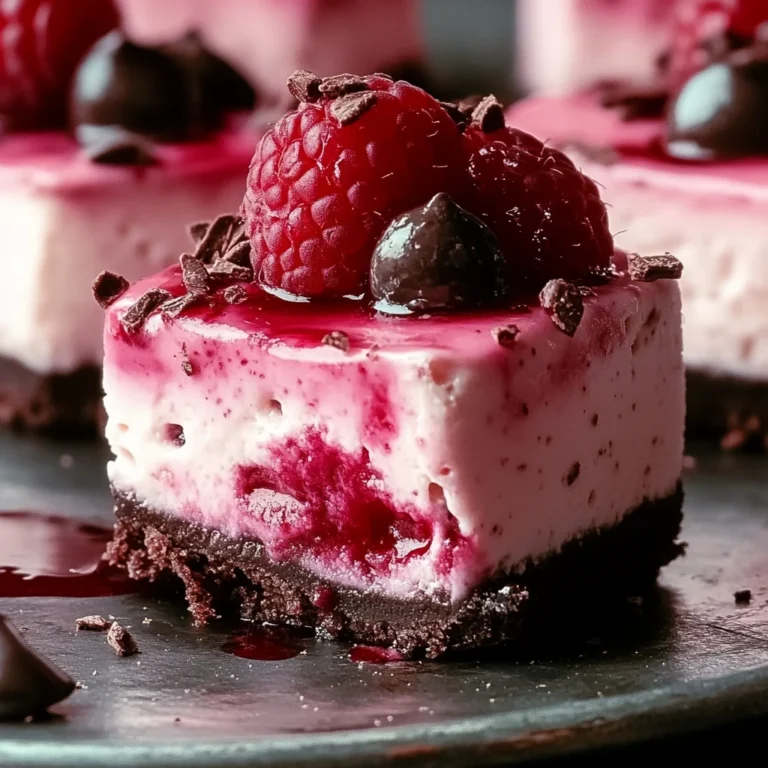 Raspberry Cheesecake Bites with Chocolate Crust Recipe