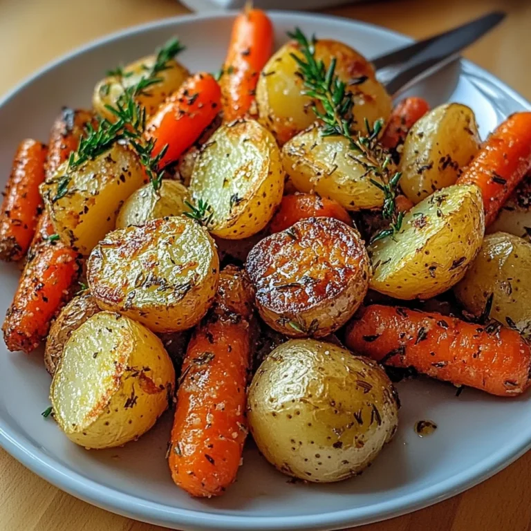 Roasted Potatoes Carrots Herbs Recipe