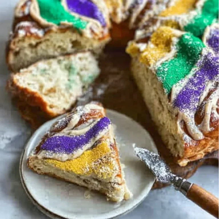 Soft and Moist Mardi Gras King Cake Recipe