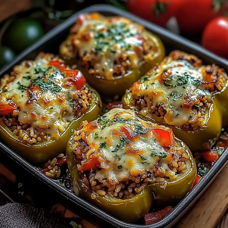 Easy Vegetarian Stuffed Bell Peppers with Rice Recipe