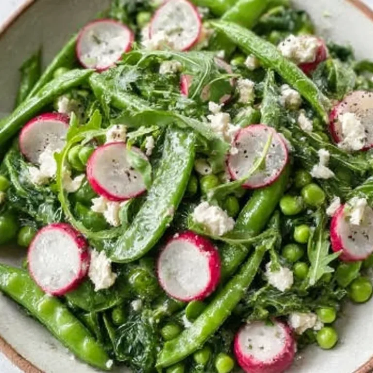 Sugar Snap Pea Salad With Radishes Feta And Arugula Recipe