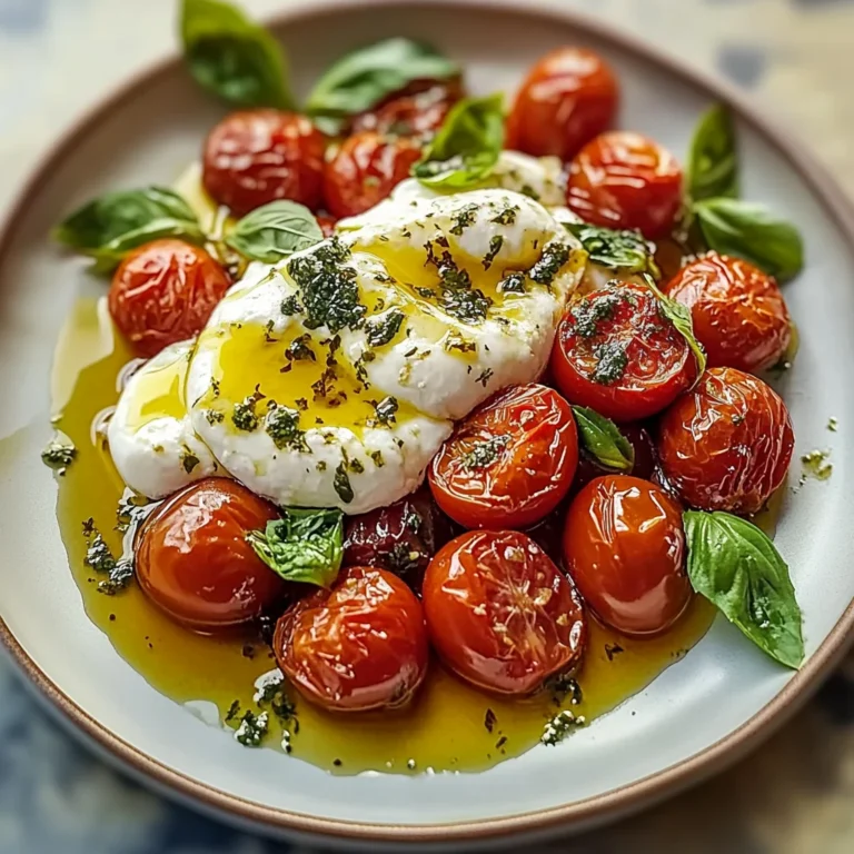 Juicy Roasted Tomatoes with Burrata Recipe