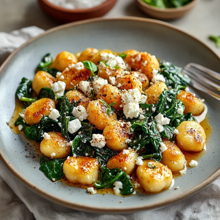 Crispy Gnocchi With Spinach And Feta Recipe