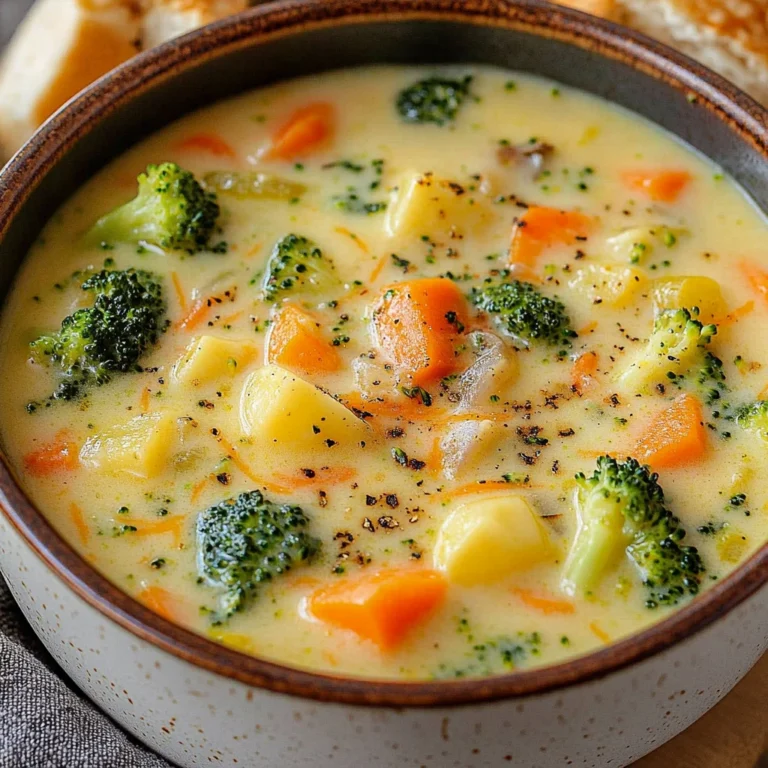Creamy Vegetable Cheddar Soup Recipe