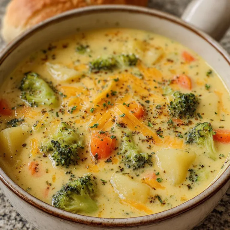 Creamy Vegetable Cheddar Soup Recipe