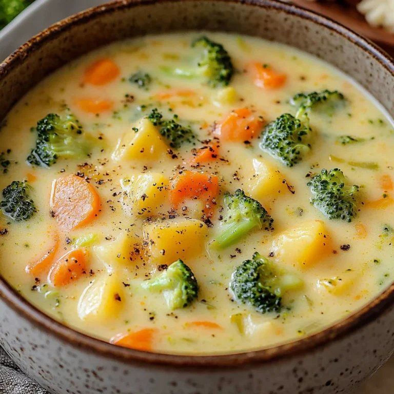 Creamy Vegetable Cheddar Soup Recipe