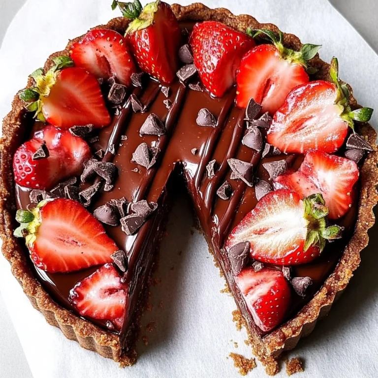 Dark Chocolate Strawberry Tart Recipe