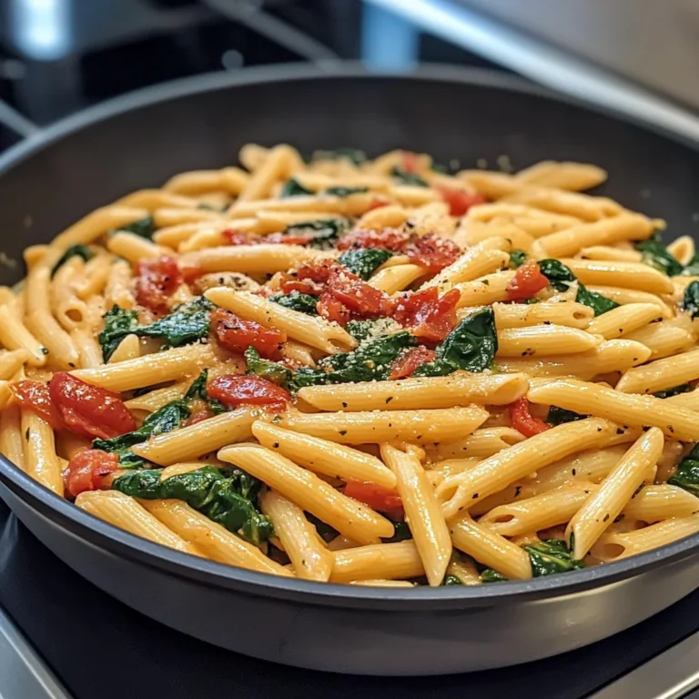 One-Pot Spinach Tomato Pasta Recipe