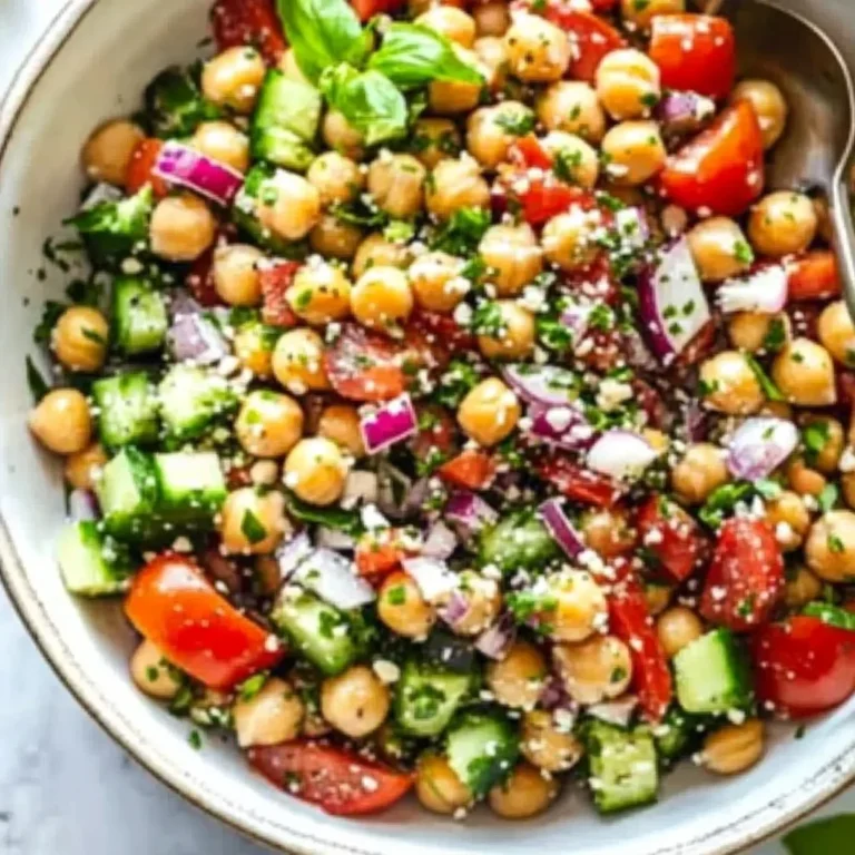 10-Minute Mediterranean Chickpea Salad Recipe