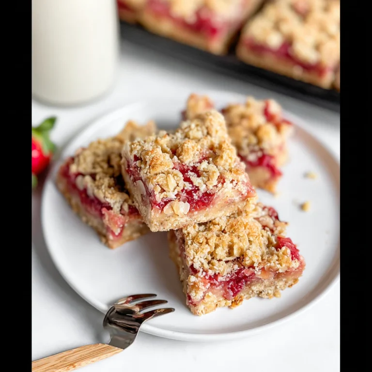 Easy Old Fashioned 5-Ingredient Oatmeal Rhubarb Bars Recipe