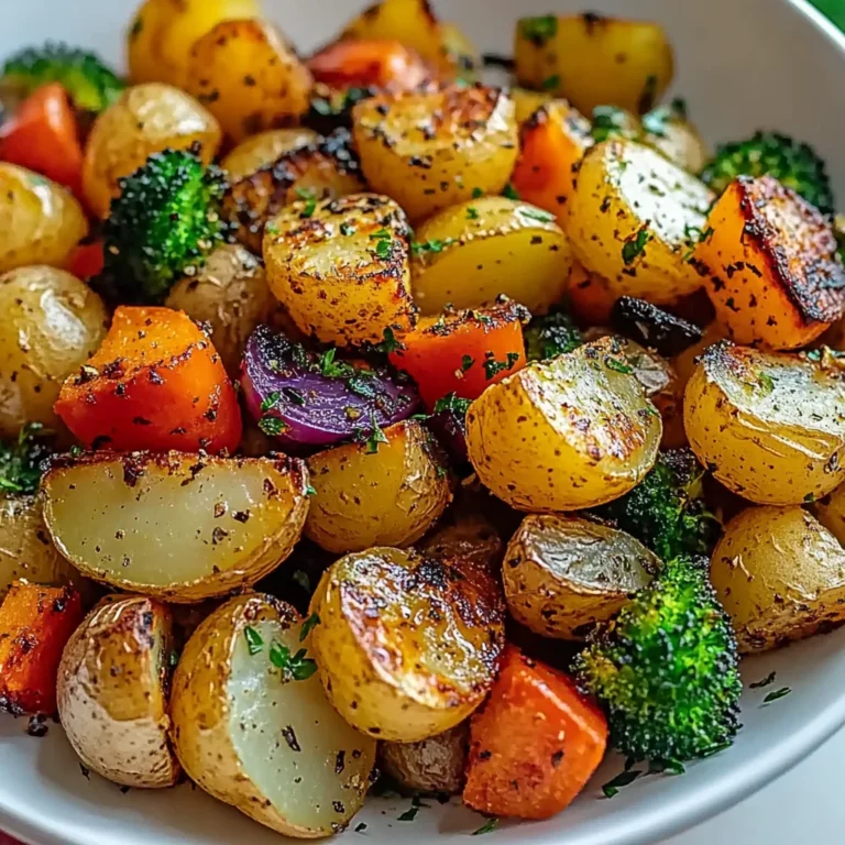 Garlic Herb Roasted Potatoes and Veggies Recipe