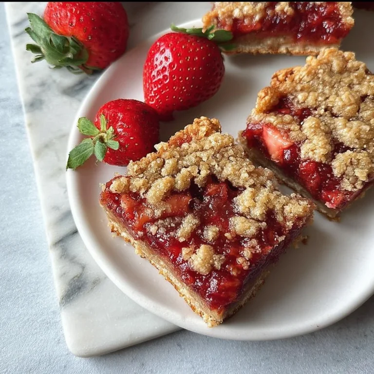 Healthy Oatmeal Strawberry Bars Recipe