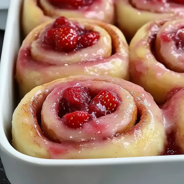 Easy Strawberry Cinnamon Rolls Recipe