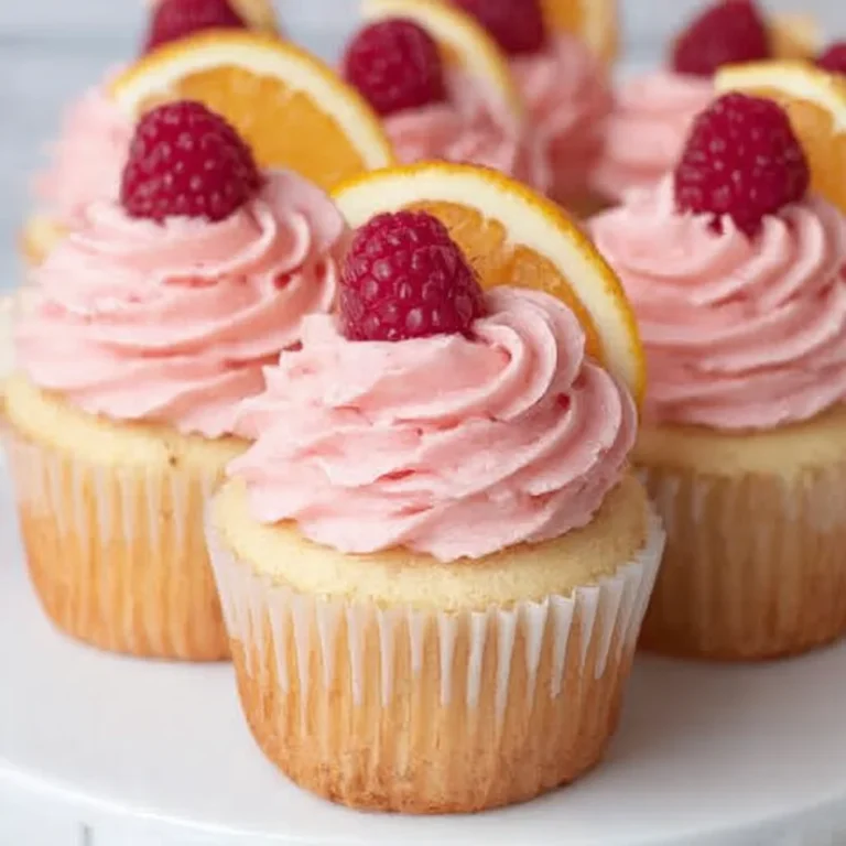 Lemon Cupcakes with Raspberry Buttercream Frosting Recipe