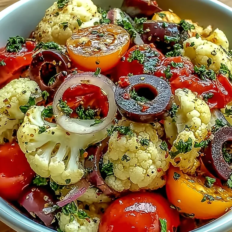Mediterranean Marinated Cauliflower Salad Recipe