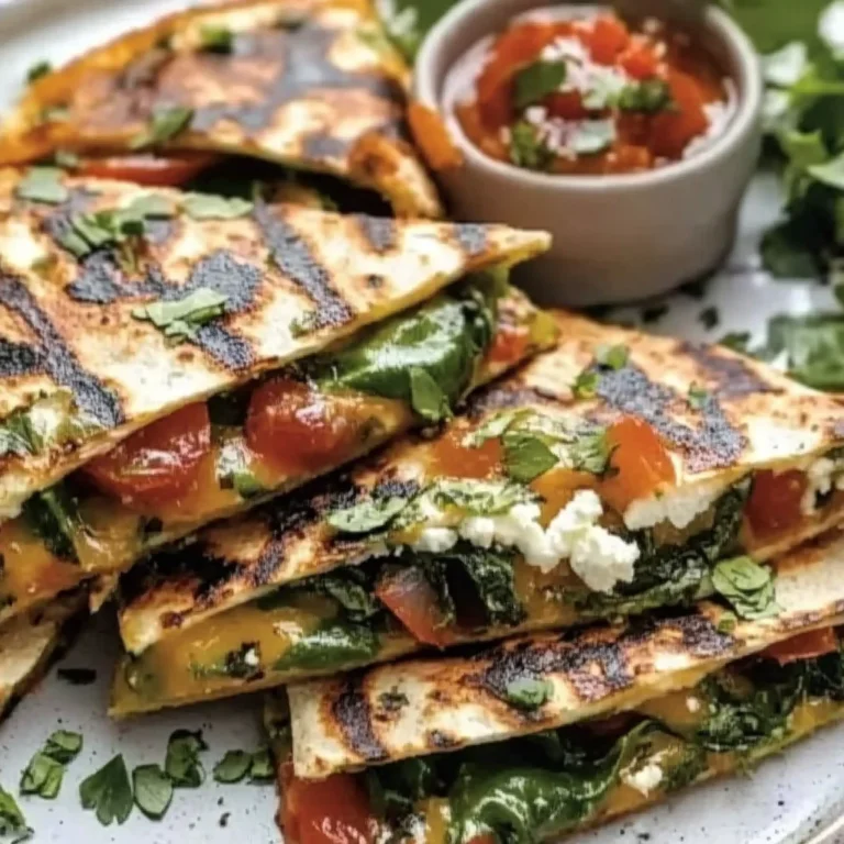 Mediterranean Quesadillas with Spinach and Feta Recipe