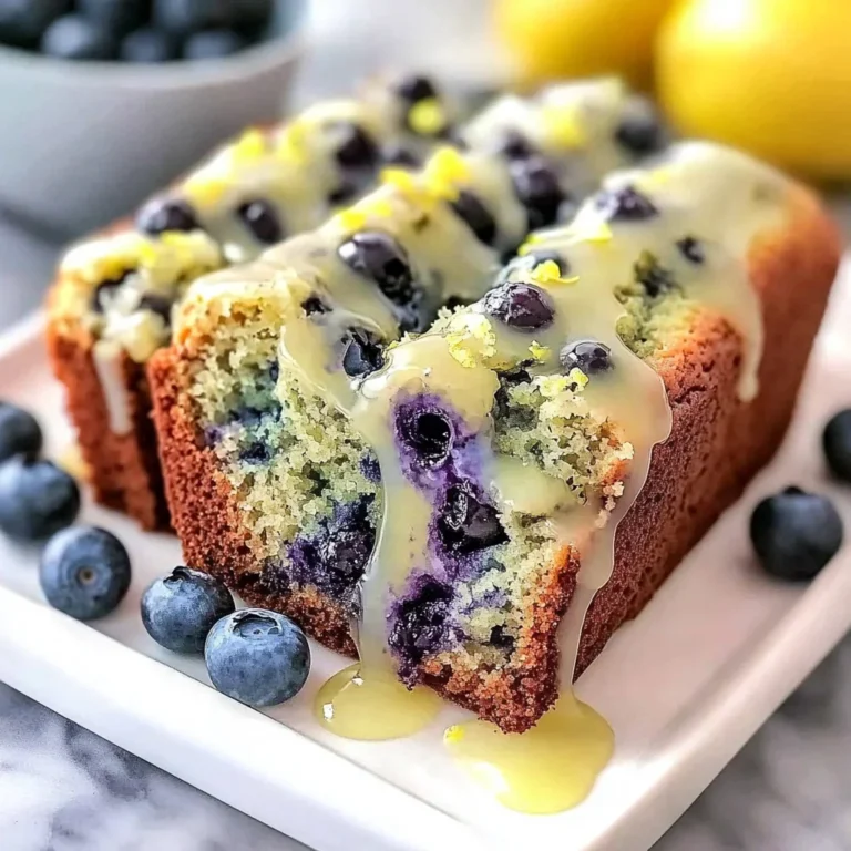 Moist Blueberry Zucchini Bread With Lemon Glaze Recipe