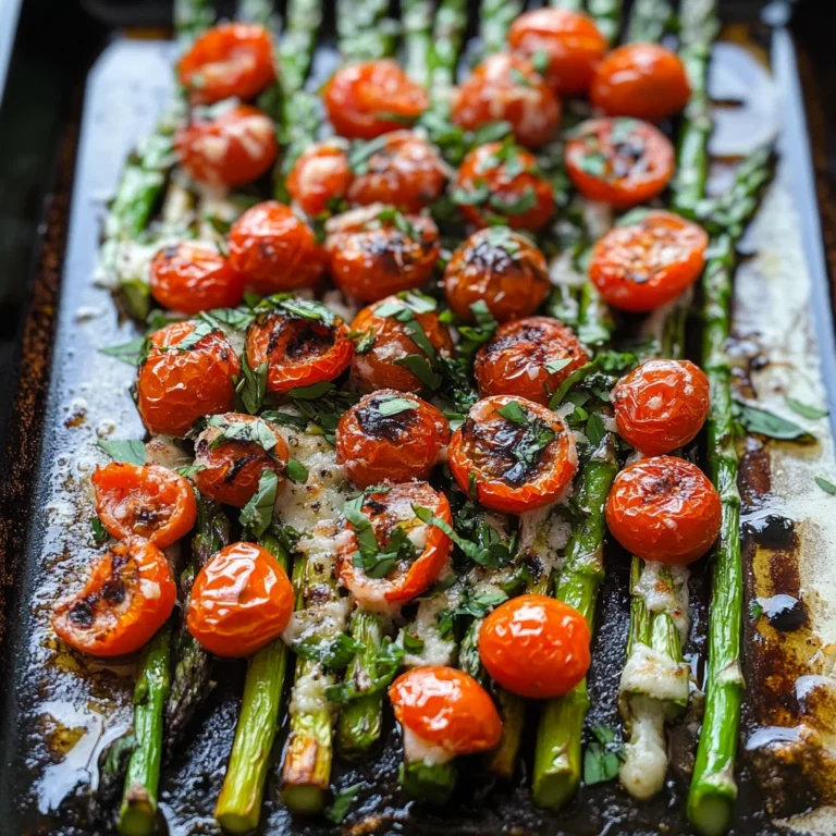 Parmesan Roasted Asparagus With Tomatoes & Balsamic Recipe