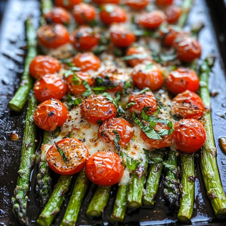 Parmesan Roasted Asparagus With Tomatoes & Balsamic Recipe