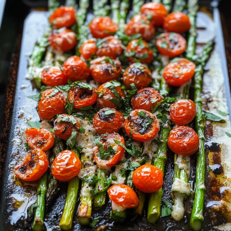 Parmesan Roasted Asparagus With Tomatoes & Balsamic Recipe