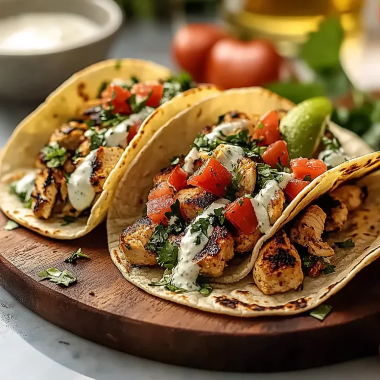 Grilled Mediterranean Chicken Tacos Recipe