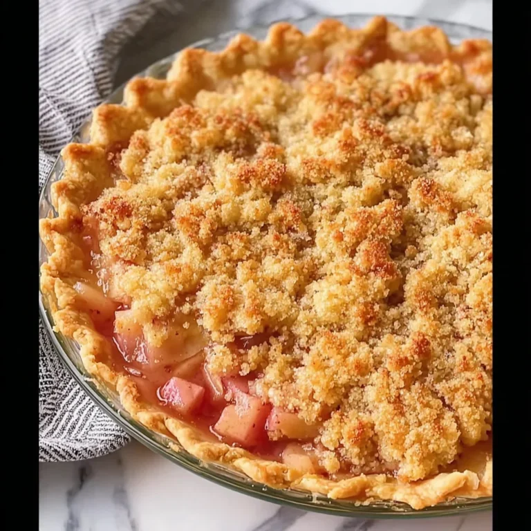 Healthy Rhubarb Crumble Pie Recipe