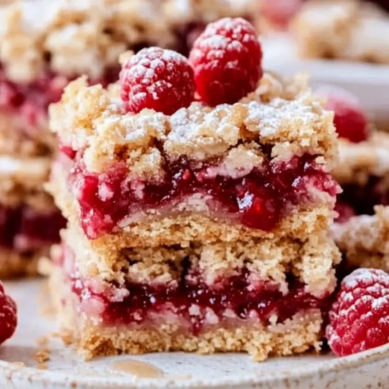 Jammy Raspberry Crumble Bars Recipe