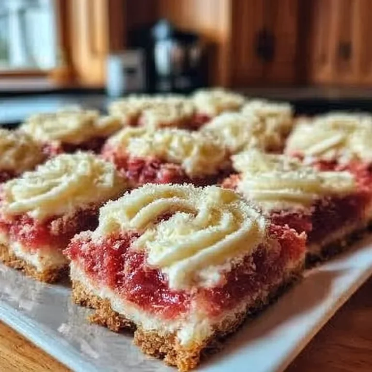 Rhubarb Bars with Cream Cheese Recipe