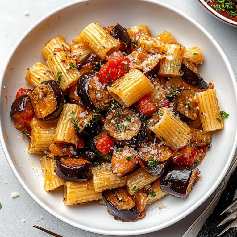 Eggplant and Fresh Tomato Pasta Recipe