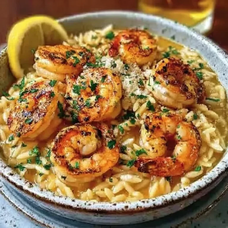 Shrimp Orzo in Lemon Garlic Sauce Recipe