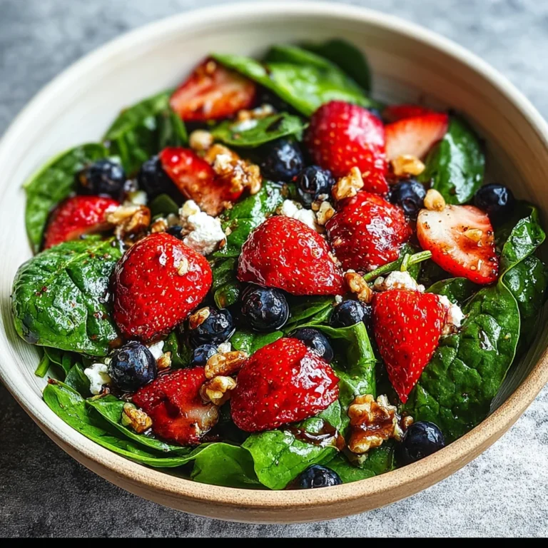 Spinach Strawberry Salad with Balsamic Dressing Recipe